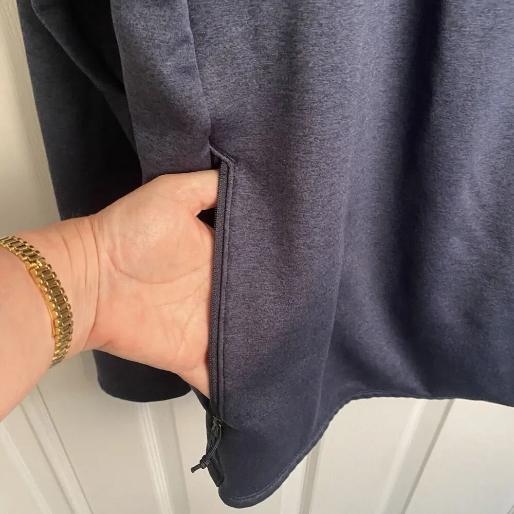 North Face Shirt Mens M Skyline 1/4 Zip Fleece Pullover TNF Navy Blue Pockets